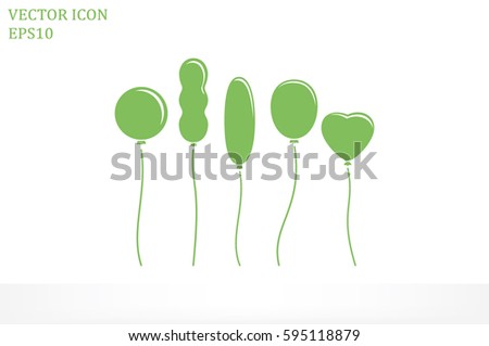 Balloons icon vector.