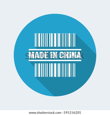 Vector illustration of single isolated made in China icon