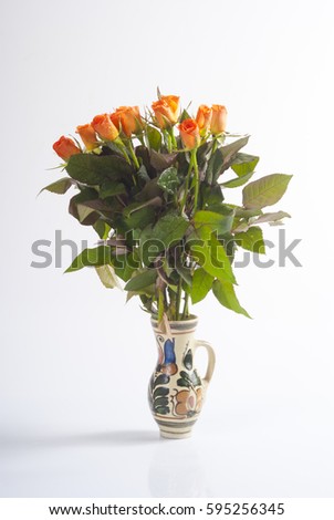roses brunch in vase