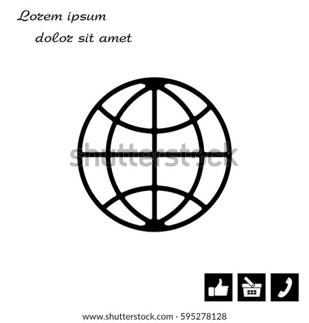 The globe icon. vector illustration
