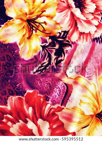 The beautiful of art fabric Batik Pattern



