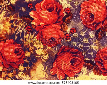 The beautiful of art fabric Batik Pattern












