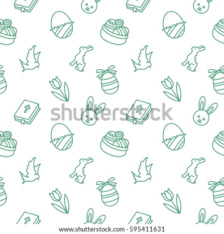 Easter Seamless pattern background vector green