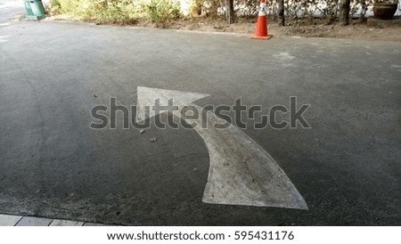 arrow on the road