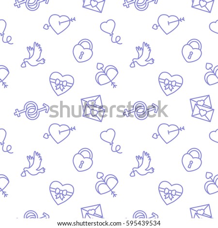 Valentines Day seamless pattern background holiday purple
