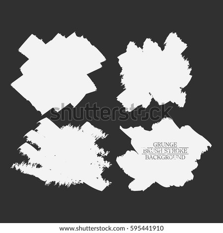 white brush stroke frames set, flat abstract background for text. design element. boxes shape.