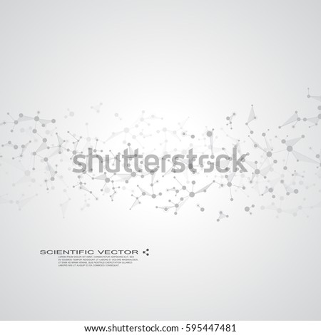Structure molecule of DNA and nervous system vector illustration