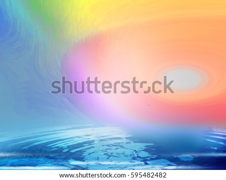 blurred sun flash aura background sparkle ray flare light.blurry focus ideal backdrop concept.pastel cool tone color.colorful blue vivid gradient picture:bright sunshine day season:glamour sunlight