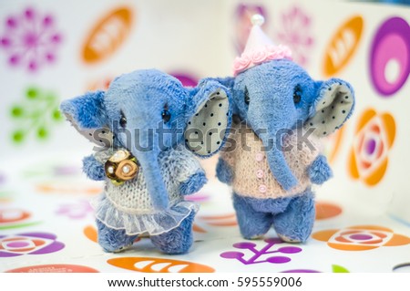 cute plush elephants