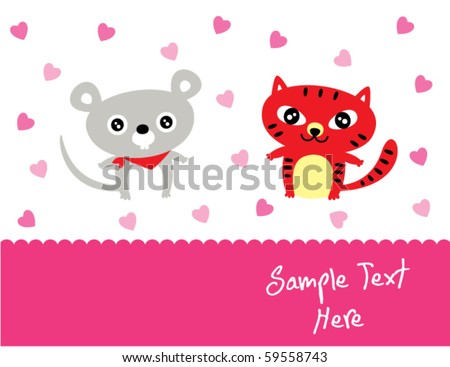 cat rat couple gift card