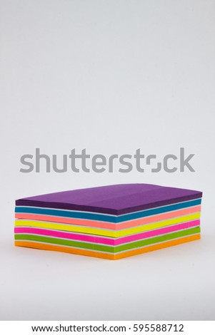 Colourful memo pad with copy space.
