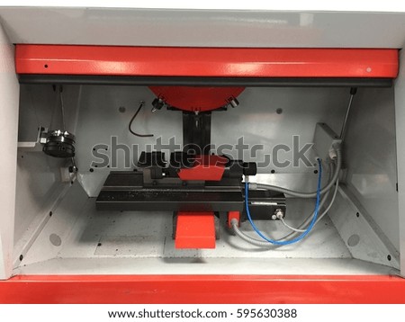 Steel metal automotive parts cutting machine process by CNC in workshop