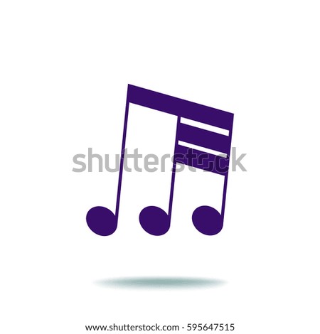 Music Icon in trendy flat style isolated. Note symbol for your web site design, logo, app, UI. Vector illustration, EPS10.