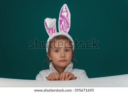 easter child looking to camera