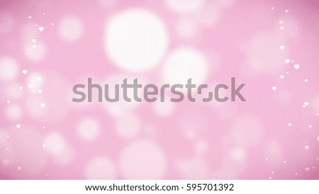 pink and white bokeh heart on white hearts shape background with particles sparkle glitter, valentine day and love wedding marriage holiday event festive, relationship concept 