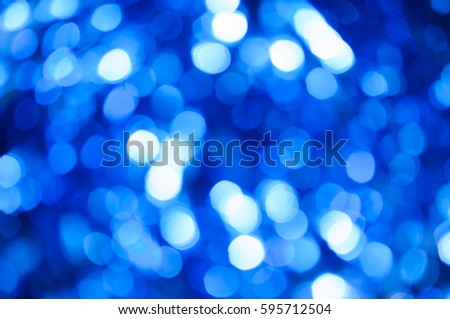 Blue Festive Christmas elegant abstract background with bokeh