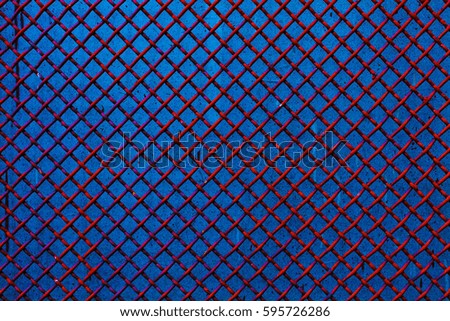 Red mesh on a blue background