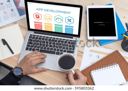 App Development Innovation User Experience App Design Testing Word With Icons