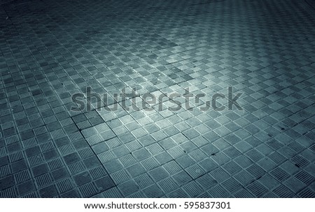 Urban street painted floor tiles, construction