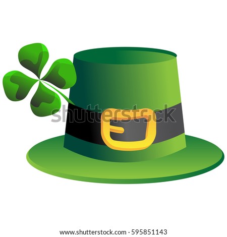 An image of a leprechaun four leaf clover St. Patrick's Day hat.