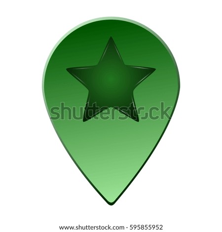 Isolated map pin on a white background, Vector illustration