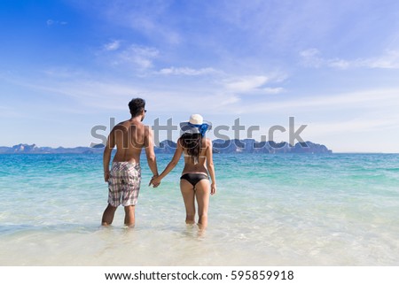 Young People On Beach Summer Vacation