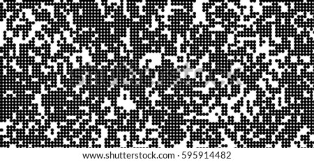 Round Texture Pixels. Dark Pixel Abstract Mosaic Design Background. Vector illustration.