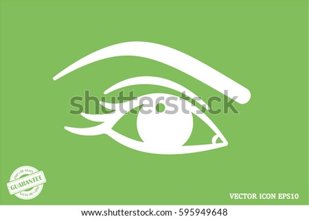 woman eye, eyebrow icon vector