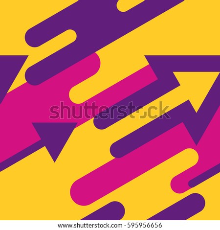 Bright seamless pattern with arrows. Vector abstract pattern.
