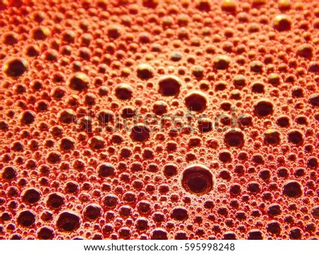 Abstract orange background. Texture of the balloon, bubbles, colorful fantastic landscape
