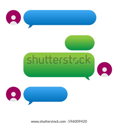 Vector Chat Elements in color