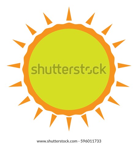 Isolated sun icon on a white background, Vector illustration