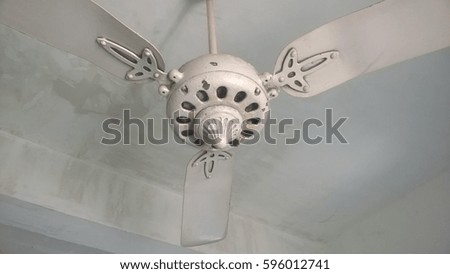Retro ceiling fan in a vintage style