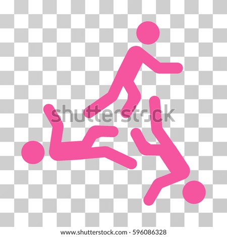Moving Men icon. Vector illustration style is flat iconic symbol, pink color, transparent background. Designed for web and software interfaces.