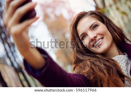 Smiling for a selfie
