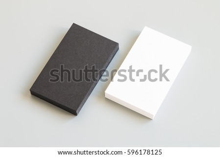 Business card on desk