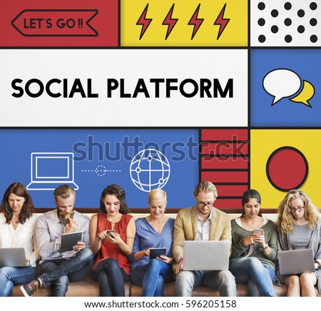 Social Platform Network Communication Concept