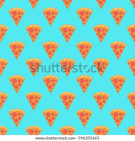 Pizza Slice Seamless Pattern Background. Vector Illustration