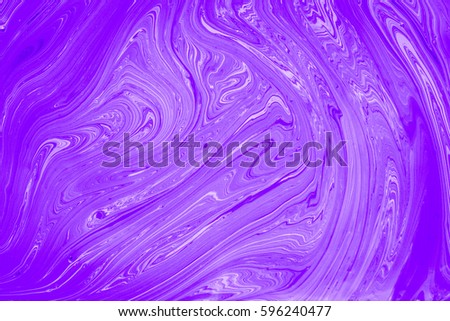 Purple paints. Unique marble surface. Abstract painted waves. Bright colors. Horizontal wallpaper.