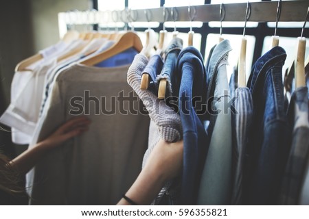 Clothes Shop Costume Dress Fashion Store Style Concept Royalty-Free Stock Photo #596355821