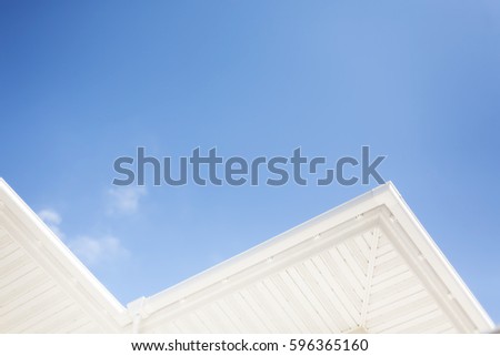 White roof with blue sky
