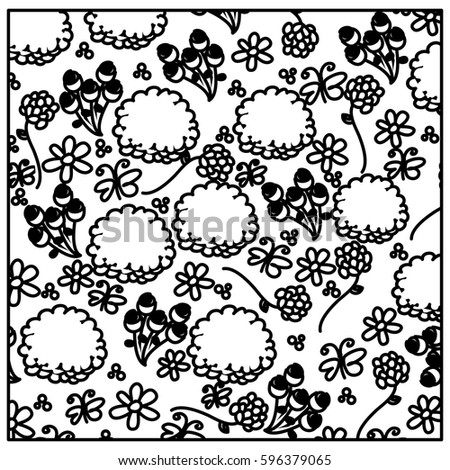 figure flowers background icon, vector illustraction design image
