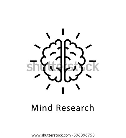 Mind Research Vector Line Icon