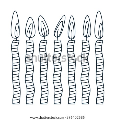 figure canddles party icon, vector illustraction design image