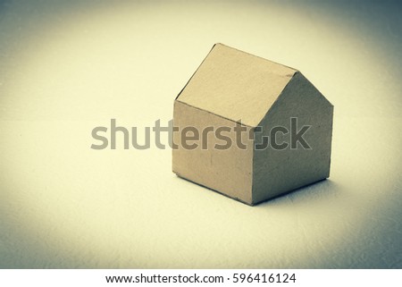 Model house in soft filter. House concept and creative idea with free copy space.