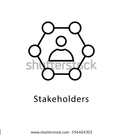 Stakeholder Vector Line Icon Royalty-Free Stock Photo #596464301