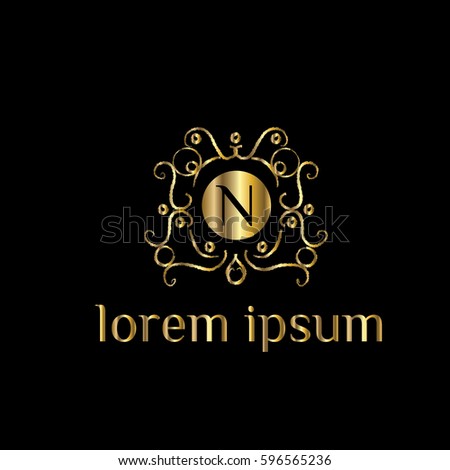Luxury vector logo letter N