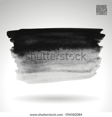 Brush stroke and texture. Grunge vector abstract hand - painted element. Underline and border.