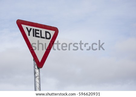 Yeild traffic sign Irish Road Signs