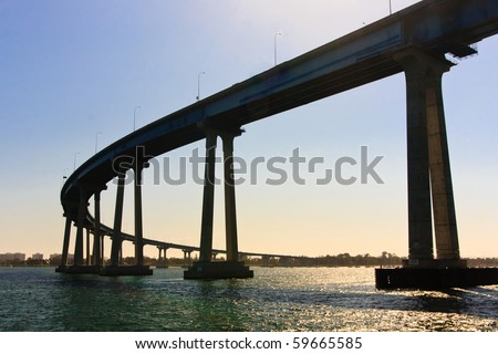 San Diego - Coronado Bridge, locally referred to as the Coronado Bridge, is a concrete & steel" bridge, crossing over San Diego Bay in the United States, linking San Diego, with Coronado, California.